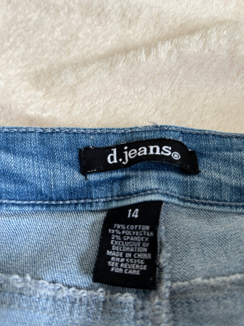 d. jeans Medium Blue Skinny Jeans with Embroidered Ankles - Picture 2 of 6